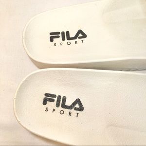 FILA Sport Womens White Slides Sandals Size 78 FILA Sport Womens White Slides Sandals Size 78
